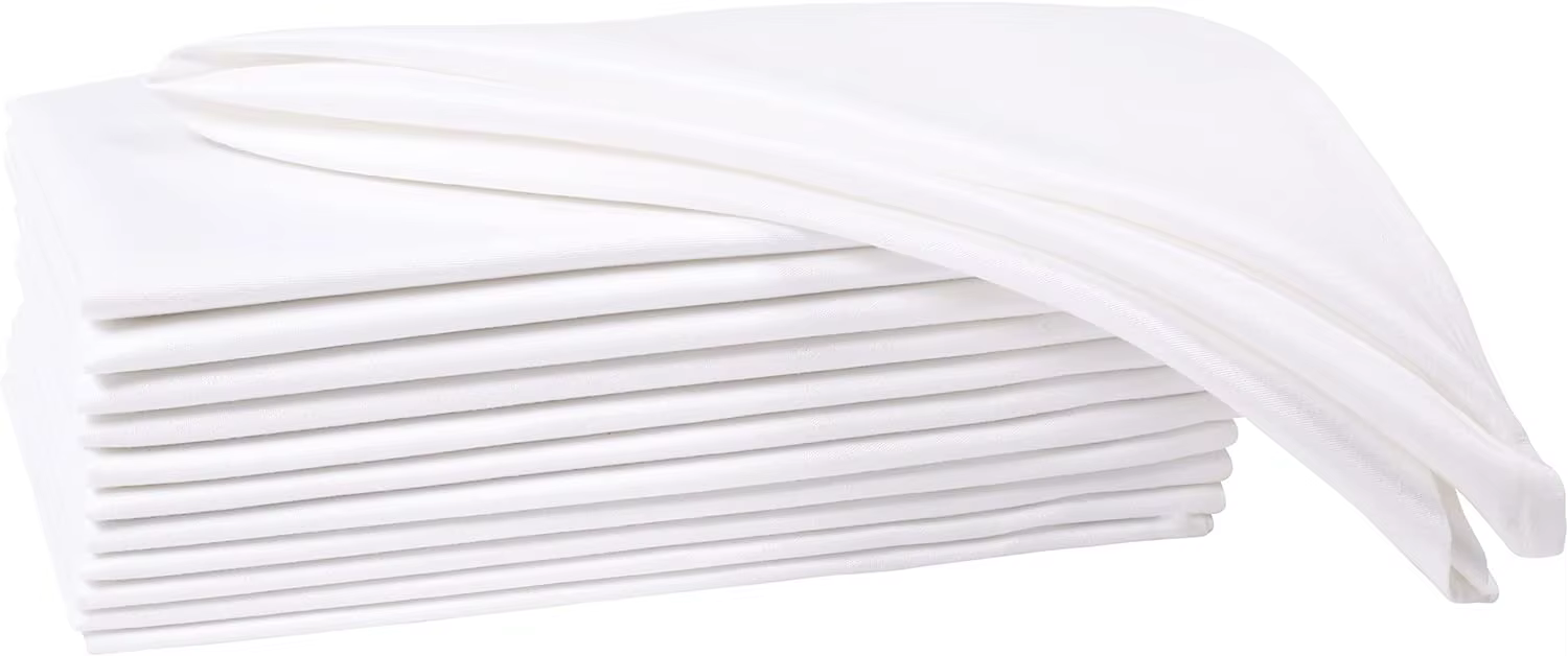 Lot de 12 serviettes de table 100 % coton pour 18 pouces