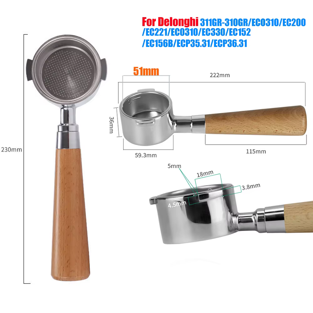 Delonghi-Porte-filtre à café sans fond
