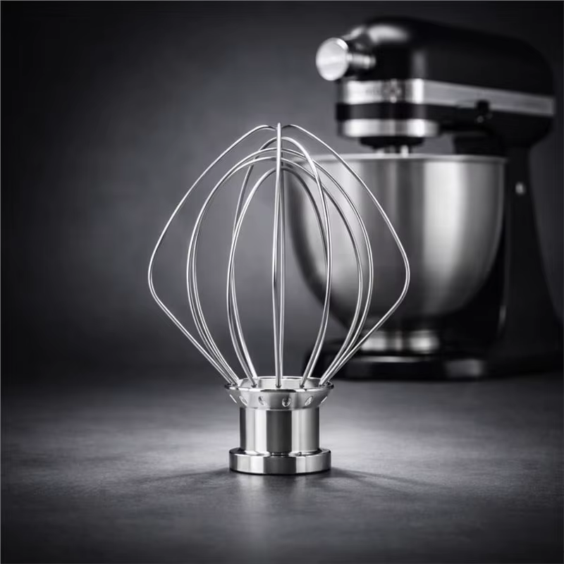YANA35R Fouet en acier inoxydable compatible lave-vaisselle pour robot culinaire Kitchenaid Mini 3