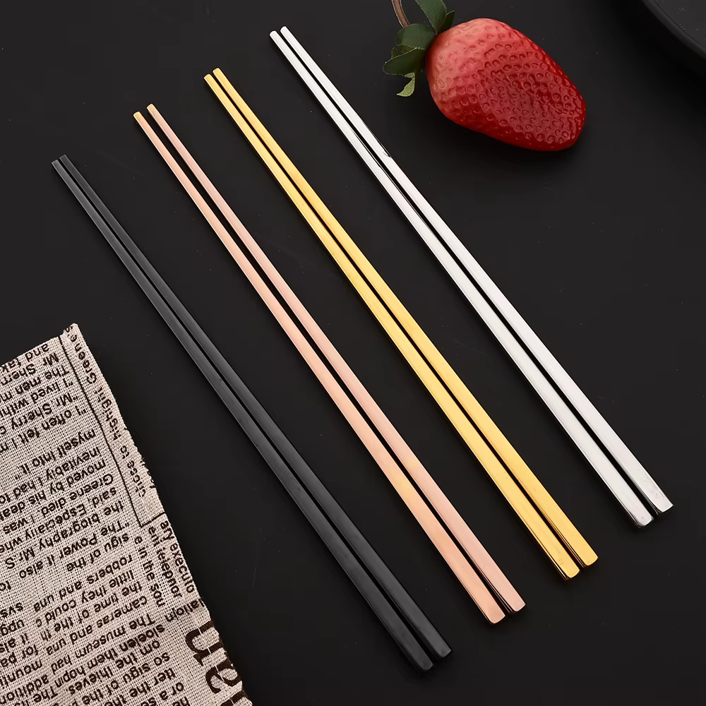 304 ensemble de couverts en acier inoxydable bâtons de Sushi cuillères à dîner