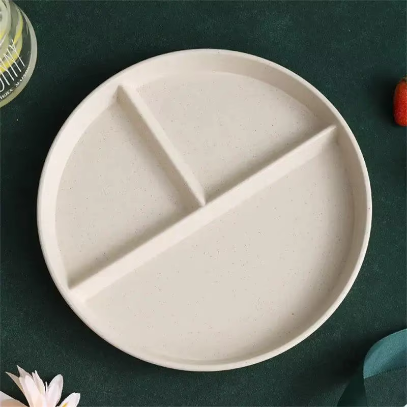Assiettes rondes réutilisables pour adultes