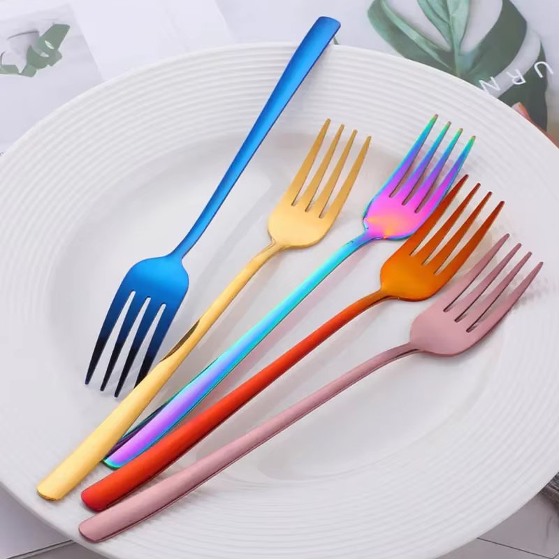 Fourchette QueFork à long manche en acier inoxydable