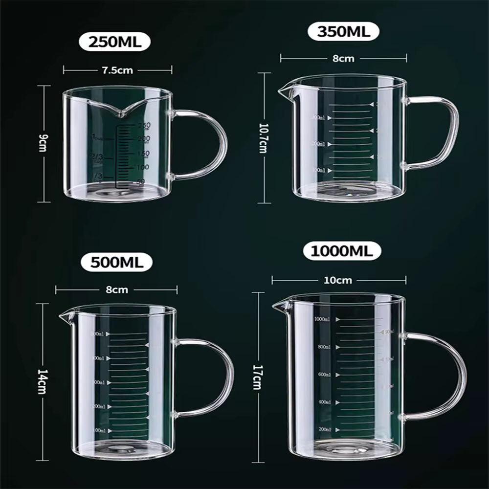 Tasse à mesurer en verre avec poignée