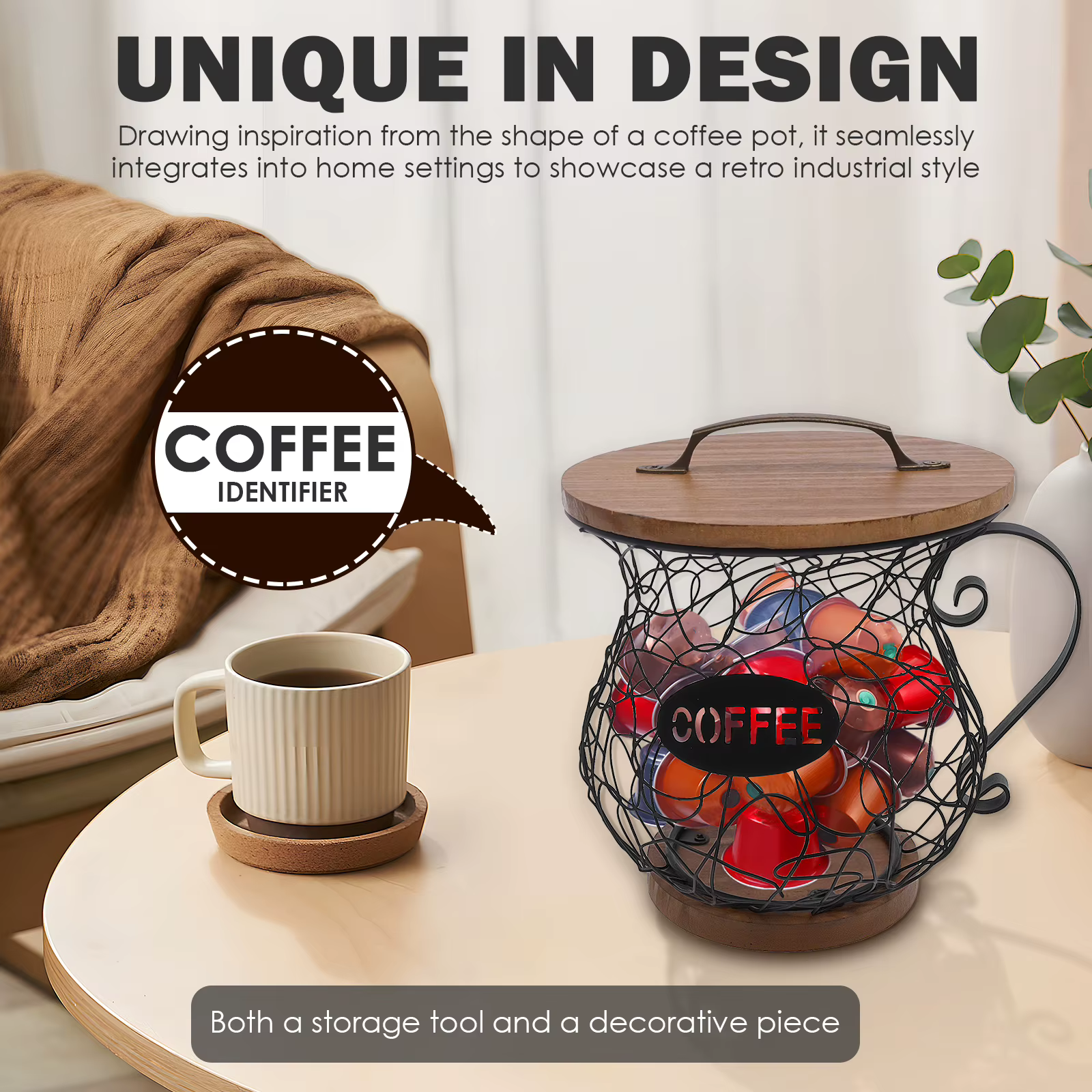 Porte-capsules de café en métal