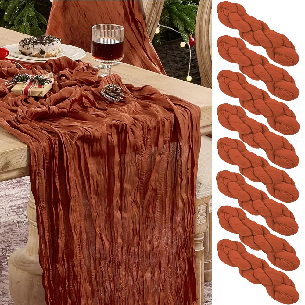 Chemin de Table en tissu de fromage en terre cuite