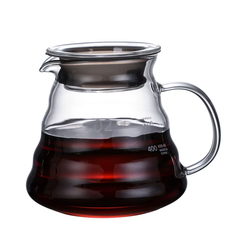 Carafe à café en verre transparent de 350/600/800ml