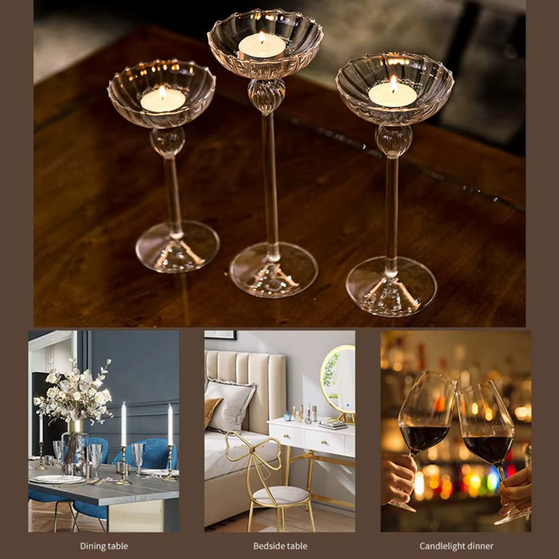 Bougeoir artisanal en verre