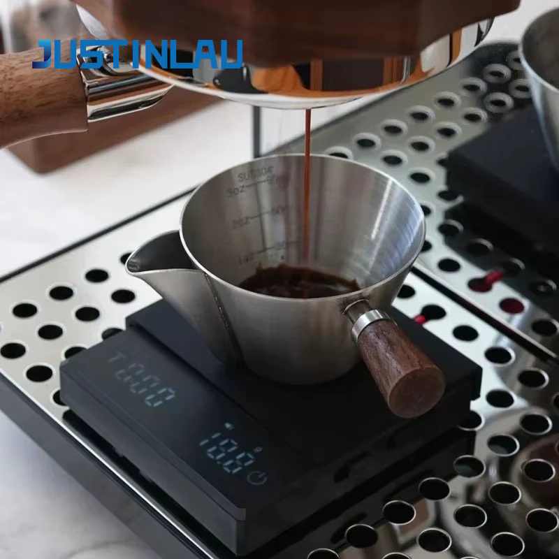 JUSTINLAU Tasse à expresso en acier inoxydable de 110 ml avec échelle graduée