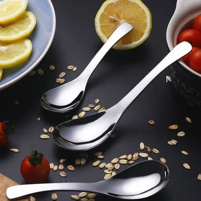 Cuillères à soupe chinoises en acier inoxydable