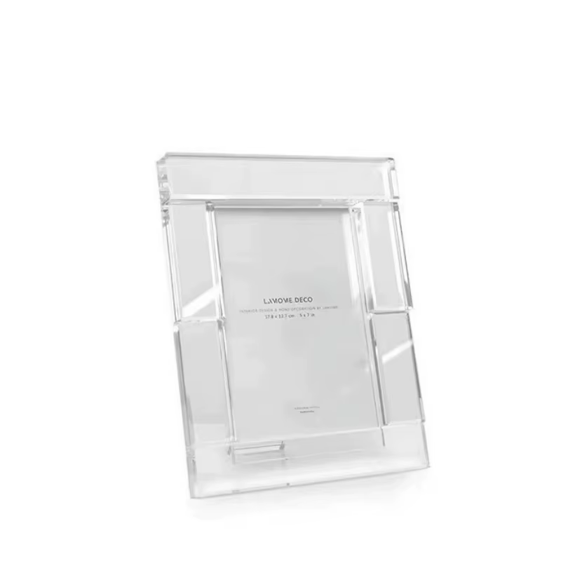Cadre photo en cristal transparent, cube en verre, support de rangement pour photos, décorations de bureau, ornements décoratifs pour la maison