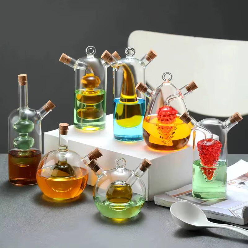Verre à cocktail moléculaire double tube pour deux personnes