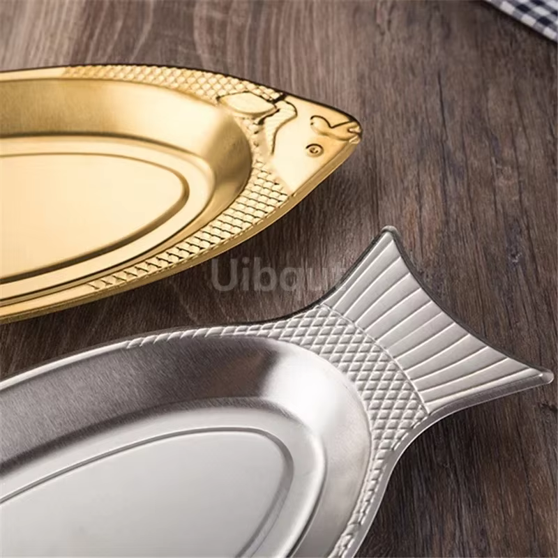Assiette à poisson cuite à la vapeur en forme de plat