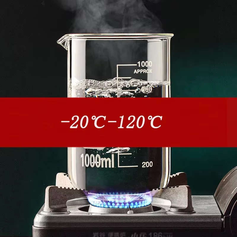 Tasse à mesurer en verre à haute teneur en Borosilicate