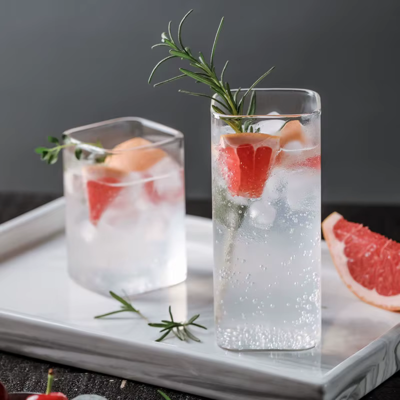 Verre carré créatif Transparent