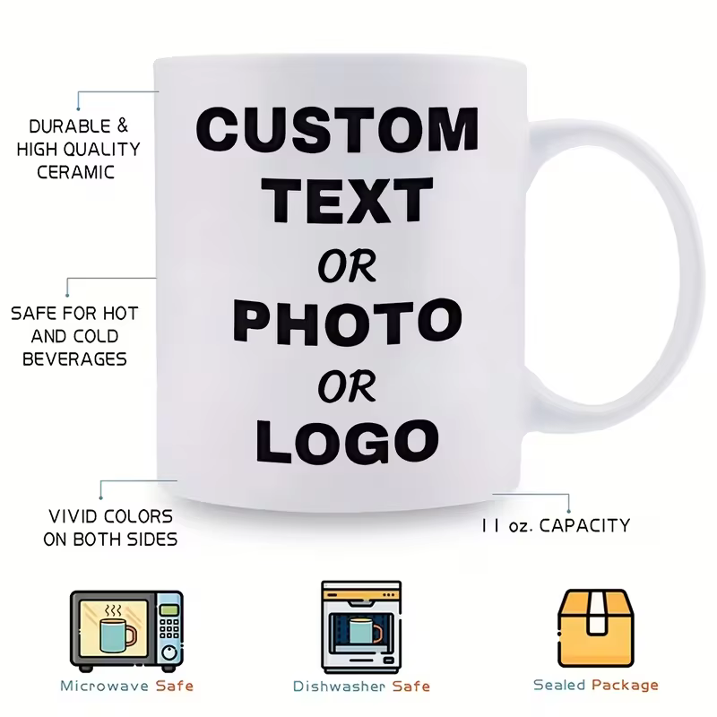 Personnalisez une tasse à café avec des photos et du texte - un cadeau unique pour les anniversaires