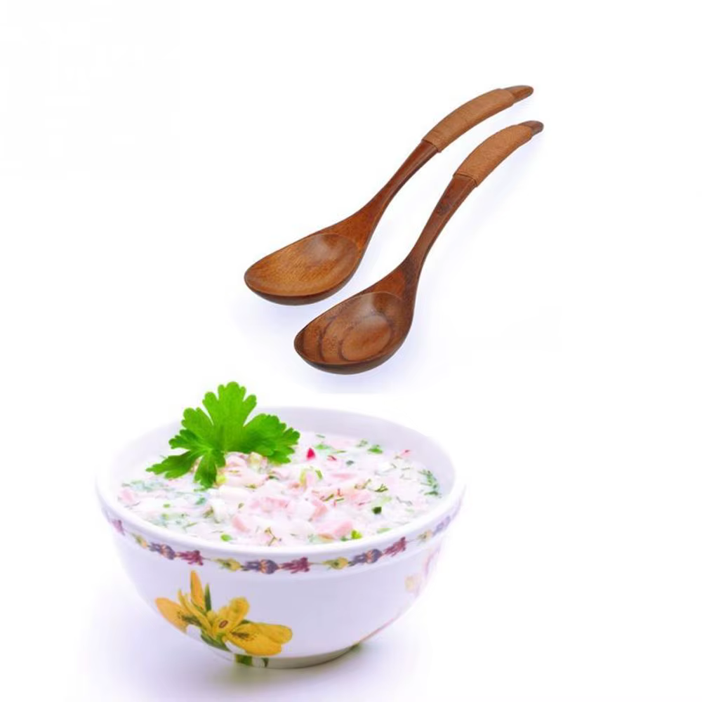 Cuillère en bois pour café et dessert, ustensile de cuisine, Cuillère à soupe