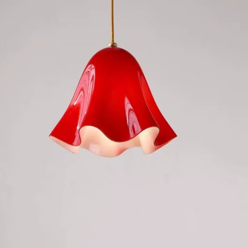 Lustre en verre vintage français-lampe de chevet de chambre à coucher créative colorée-lumière de passage de hall d'entrée de couloir rétro