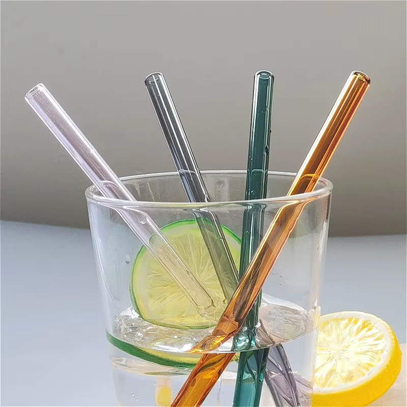 Lot de 5 pailles en verre borosilicate écologiques