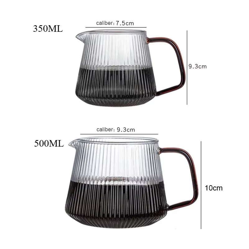 Cafetière élégante en verre à haute teneur en Borosilicate avec bec en V – pour le brassage verseur et les rituels de café à domicile