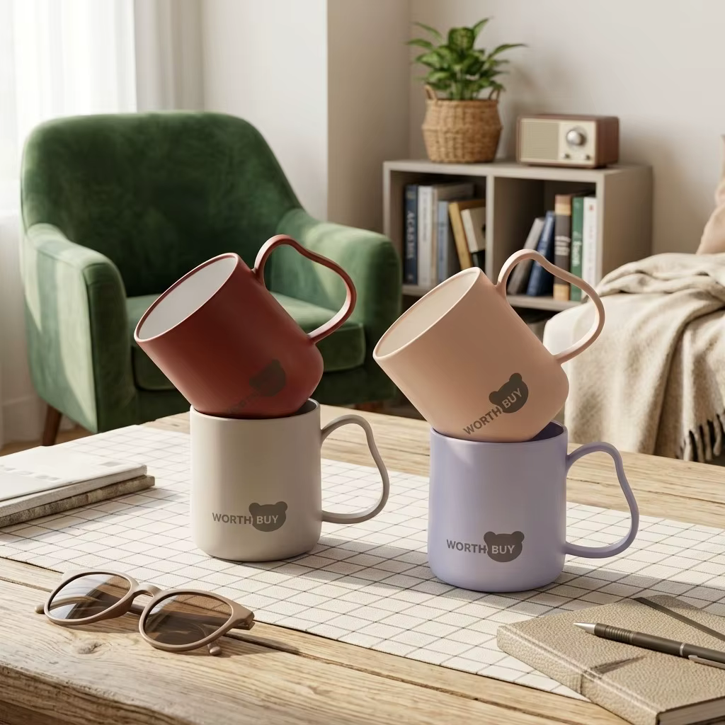 Tasse à café incassable en plastique