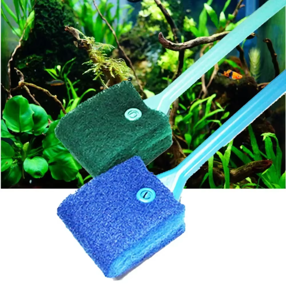 Grattoir d'algues flottant pour aquarium, verre précieux, brosses pour livres de plantes, fenêtre propre, accessoires en éponge, outils