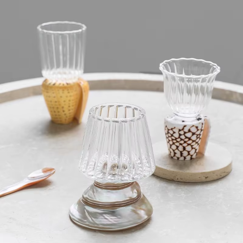 Verre à vin français en coquillage naturel