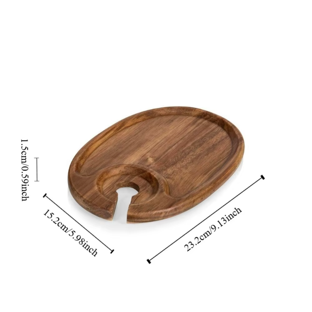 Plateaux à apéritifs en bois à surface lisse