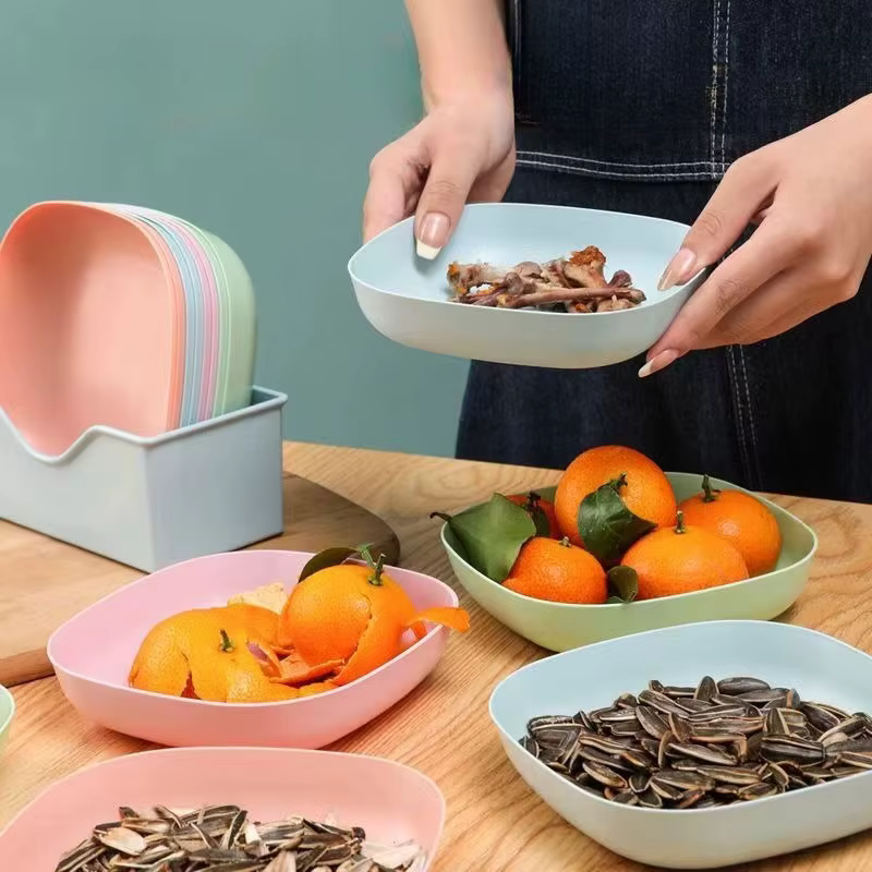 Ensemble d'assiettes à fruits et à desserts réutilisables