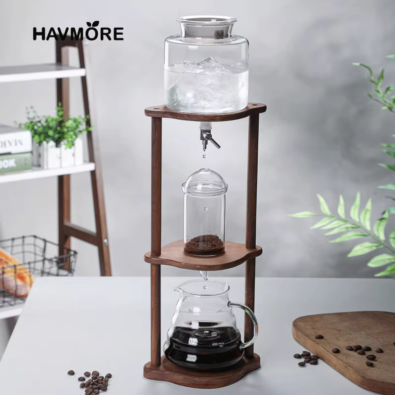 Cafetière froide manuelle en verre