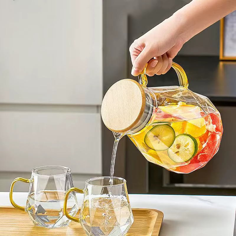 Théière en verre transparent résistant à la chaleur