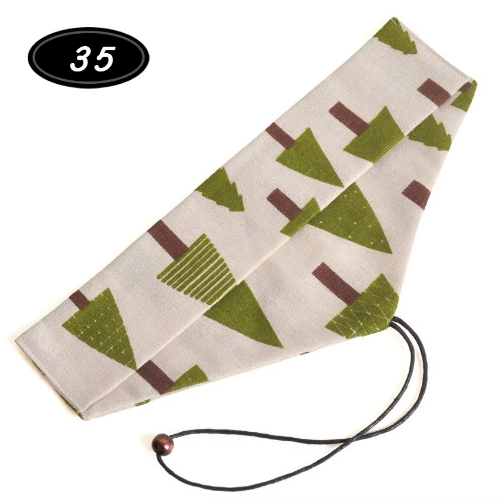 Pochette à couverts rétro en coton et lin