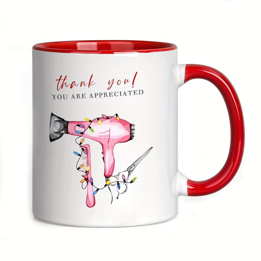 1 pièce, tasse à café en céramique, passe au lave-vaisselle, cadeau idéal pour les coiffeurs, les professionnels de salon, les adultes, cadeau de vacances/Noël/merci