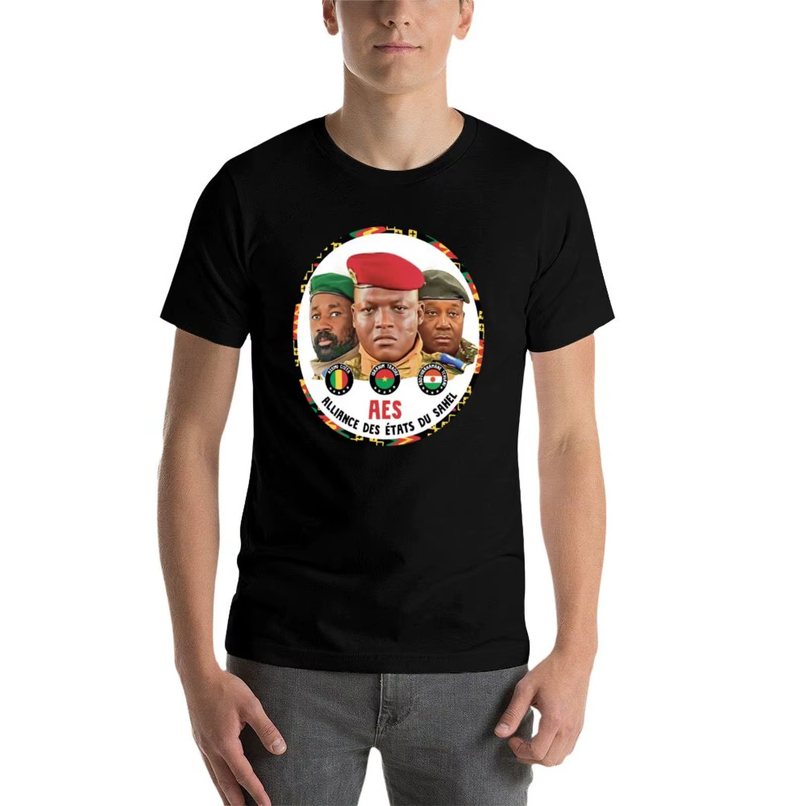 Africa, AES-Alliance of Sahel States T-Shirt, Cute Clothes, Anime, PO gy shirts, Men Graphic T-Shirt Pack
