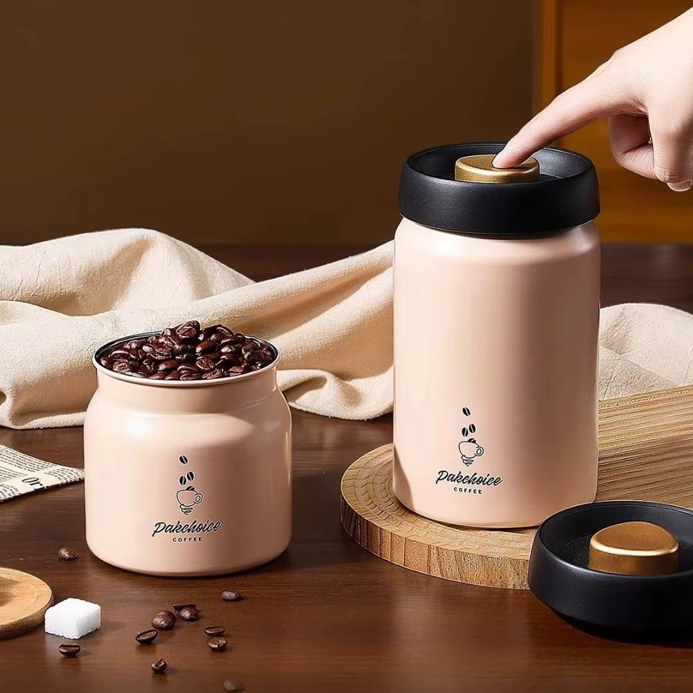 Récipient à café sous vide en acier inoxydable