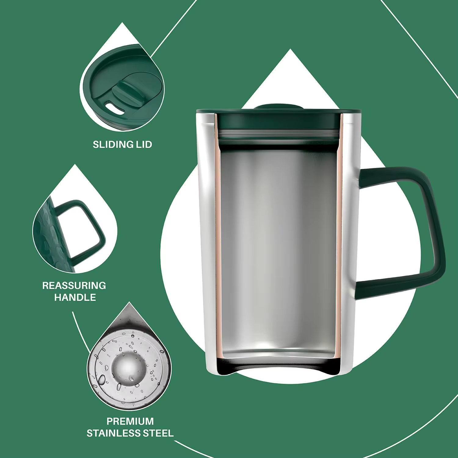 Ideus – tasse à café isolée sous vide de 16oz