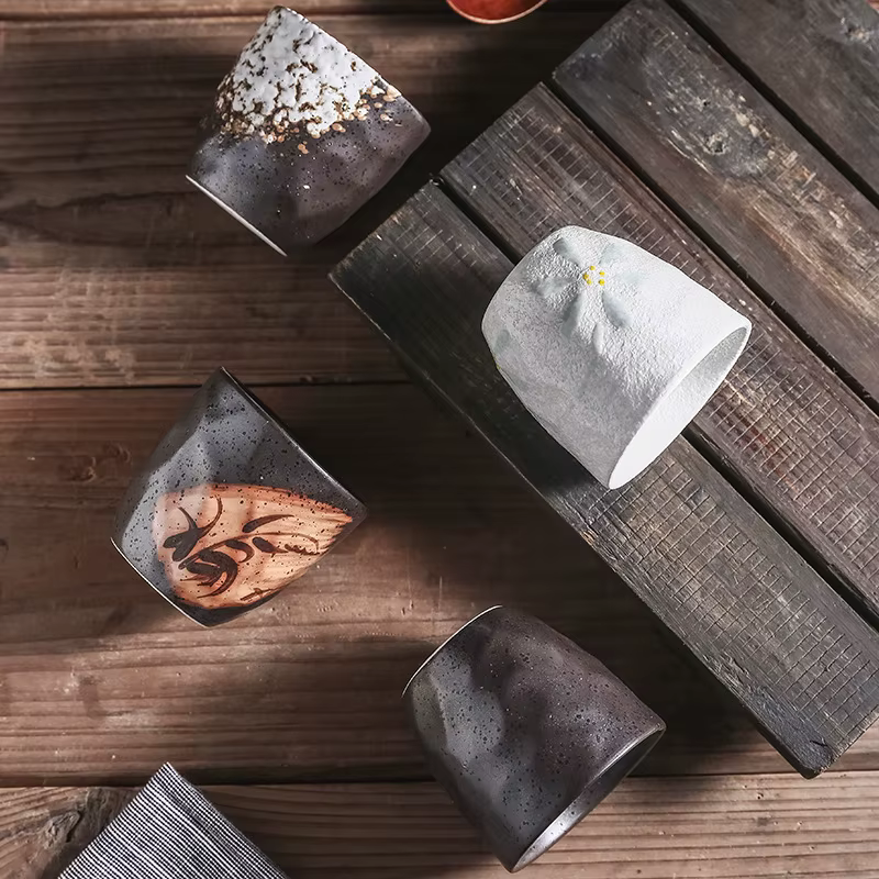 Tasse à Thé Japonaise de 180ml en Céramique Rétro