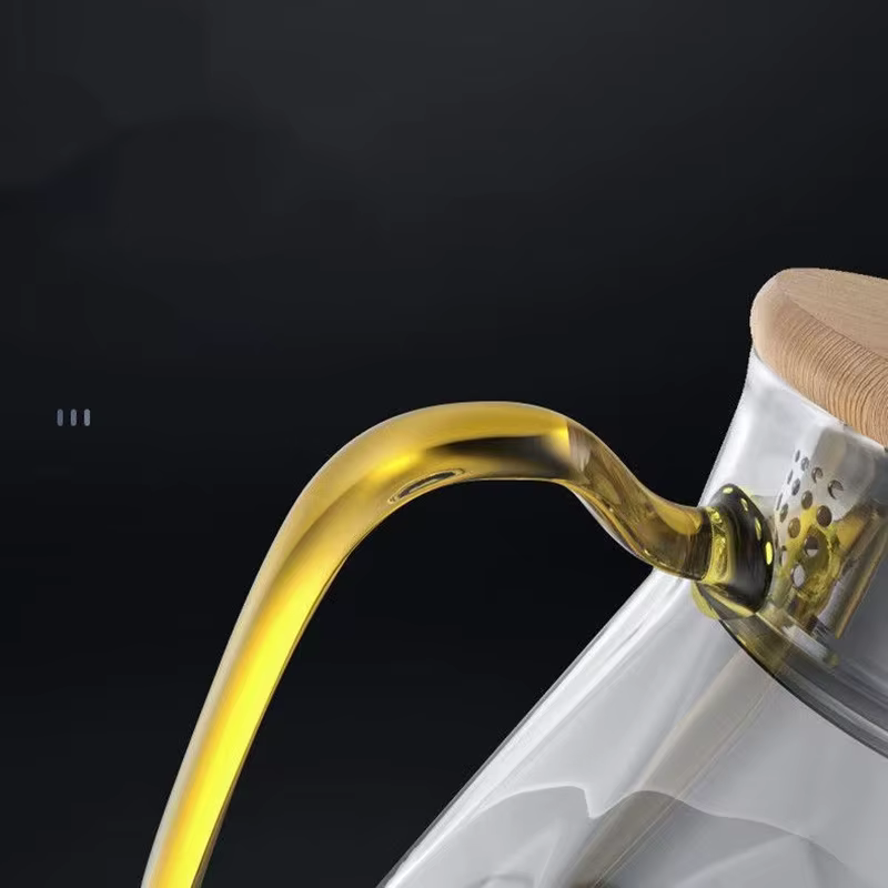 Théière en verre transparent résistant à la chaleur