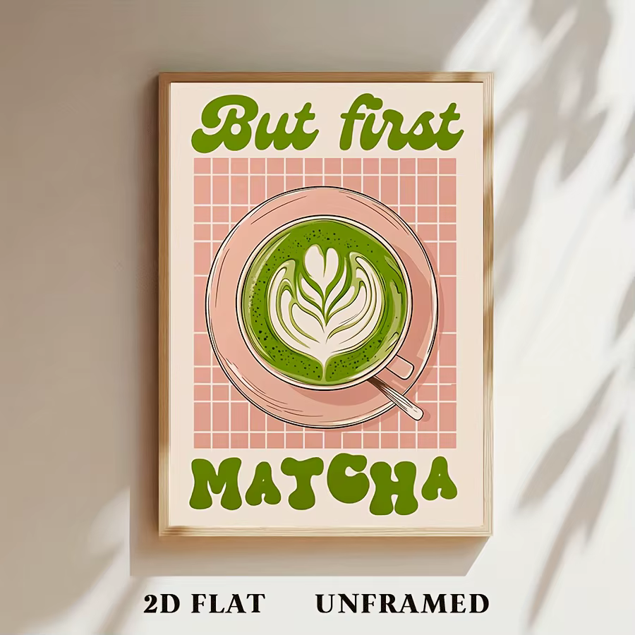 Affiche sur toile d'art Matcha Latte "Mout The First Matcha"