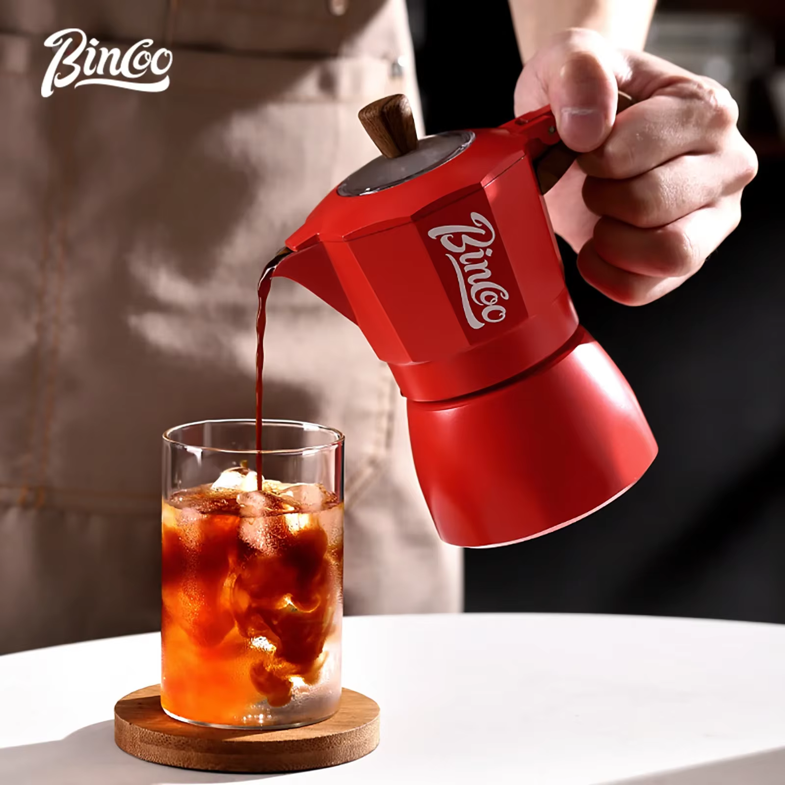 Bincoo – Pot Moka à double Valve