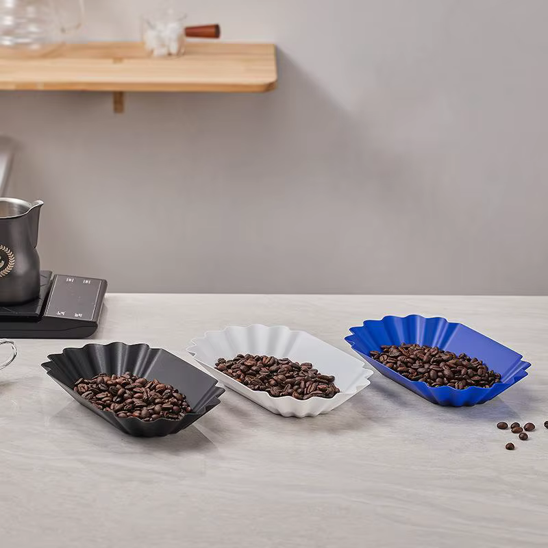 Plateau ovale en plastique pour grains de café