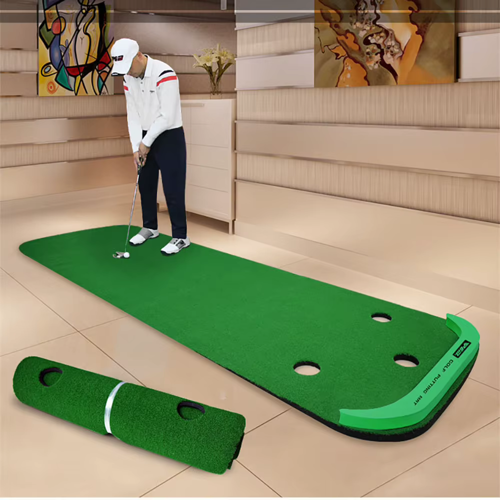 PGM Tapis de golf portable avec bordure avant antidérapante, tapis d'entraînement professionnel pour l'entraînement au golf en intérieur et en extérieur