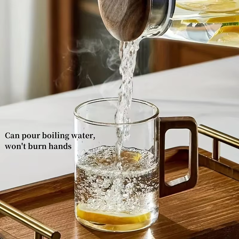 Tasse en verre résistant à la chaleur de grande capacité de 400ml