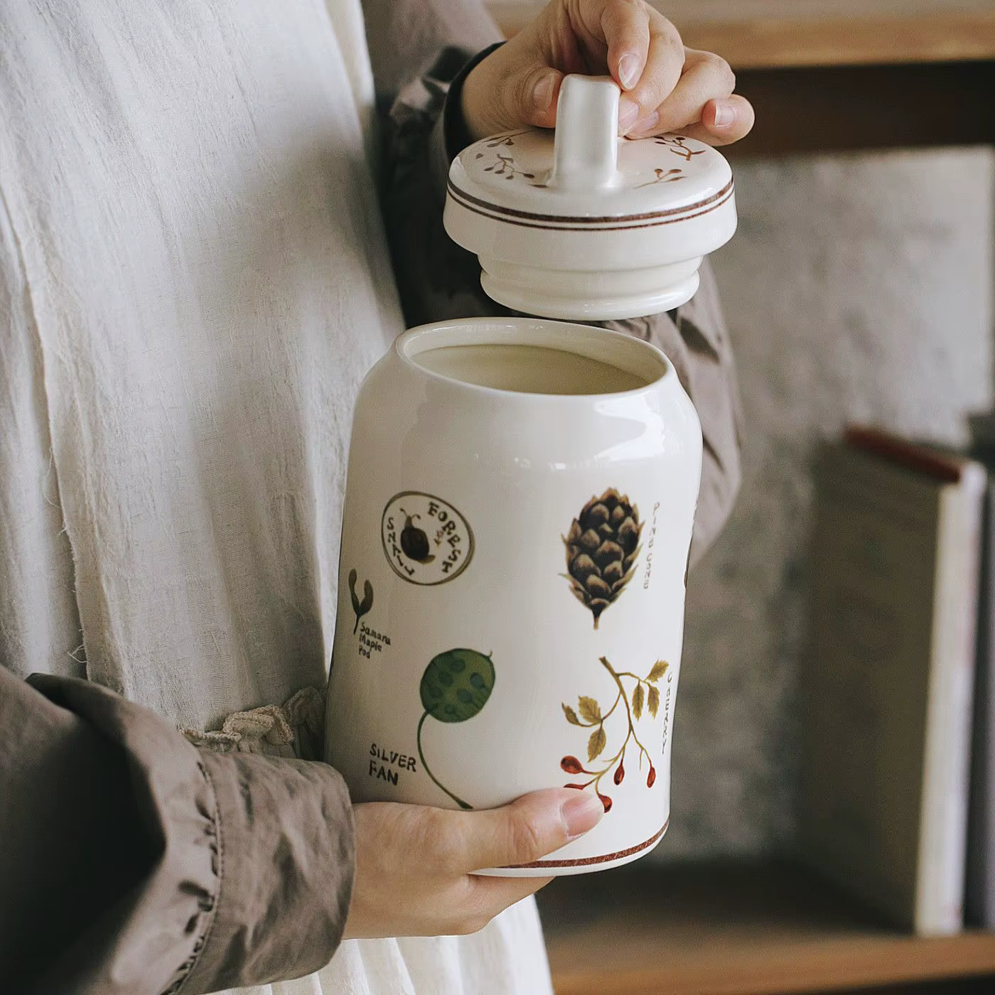 Boîtes de lait en céramique avec LIDS