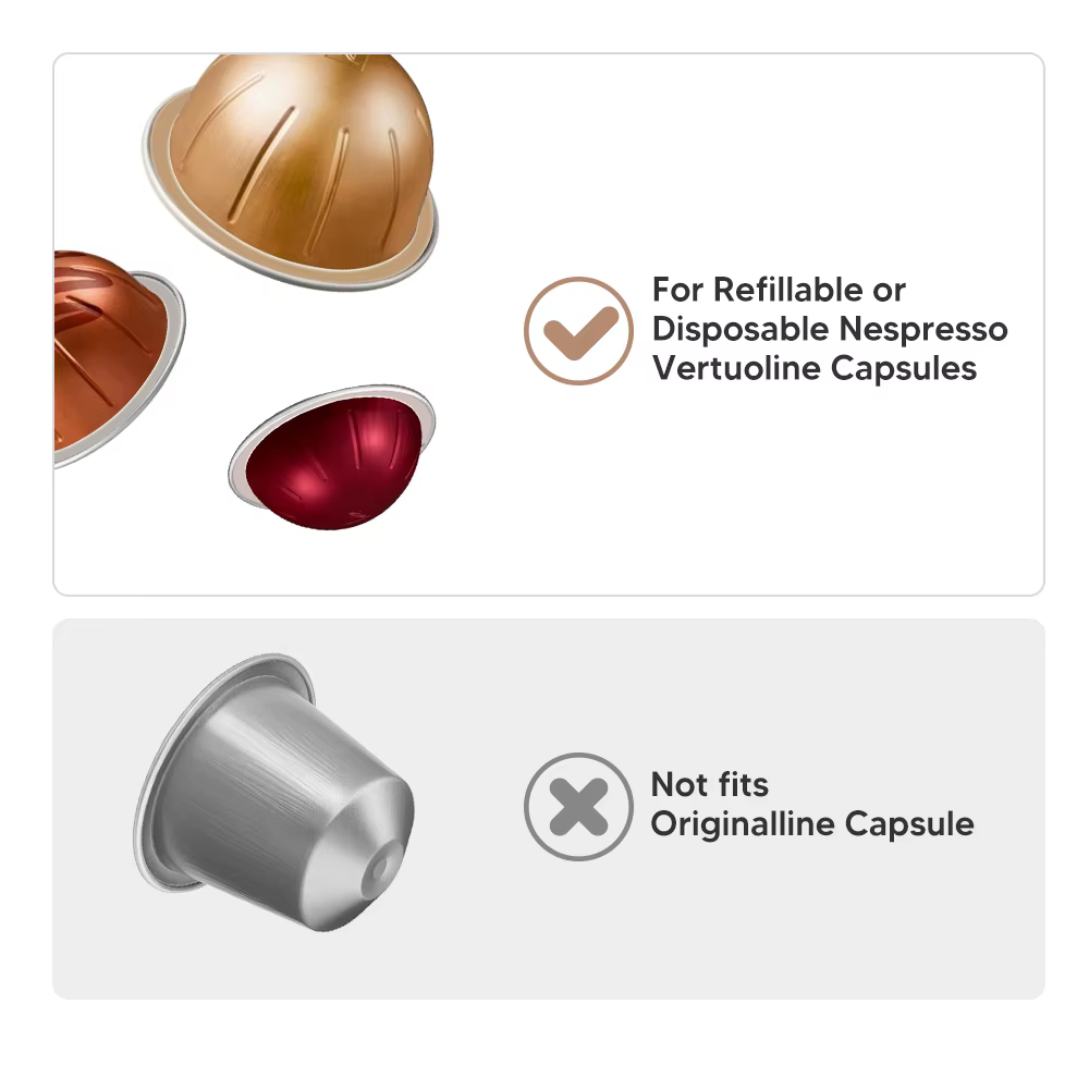 ICafilas Capsules rechargeables dosettes couvercles feuilles d'aluminium autocollants pour Nespresso Vertuo prochain cafetière automatique Machine