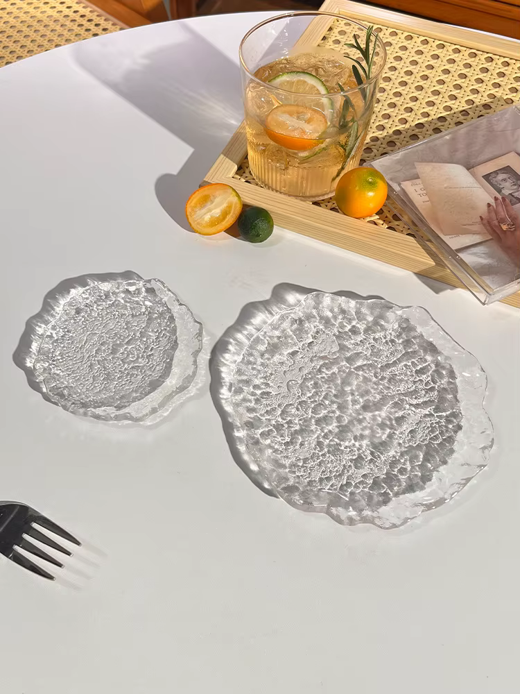 Plat à fruits en verre Glacier irrégulier