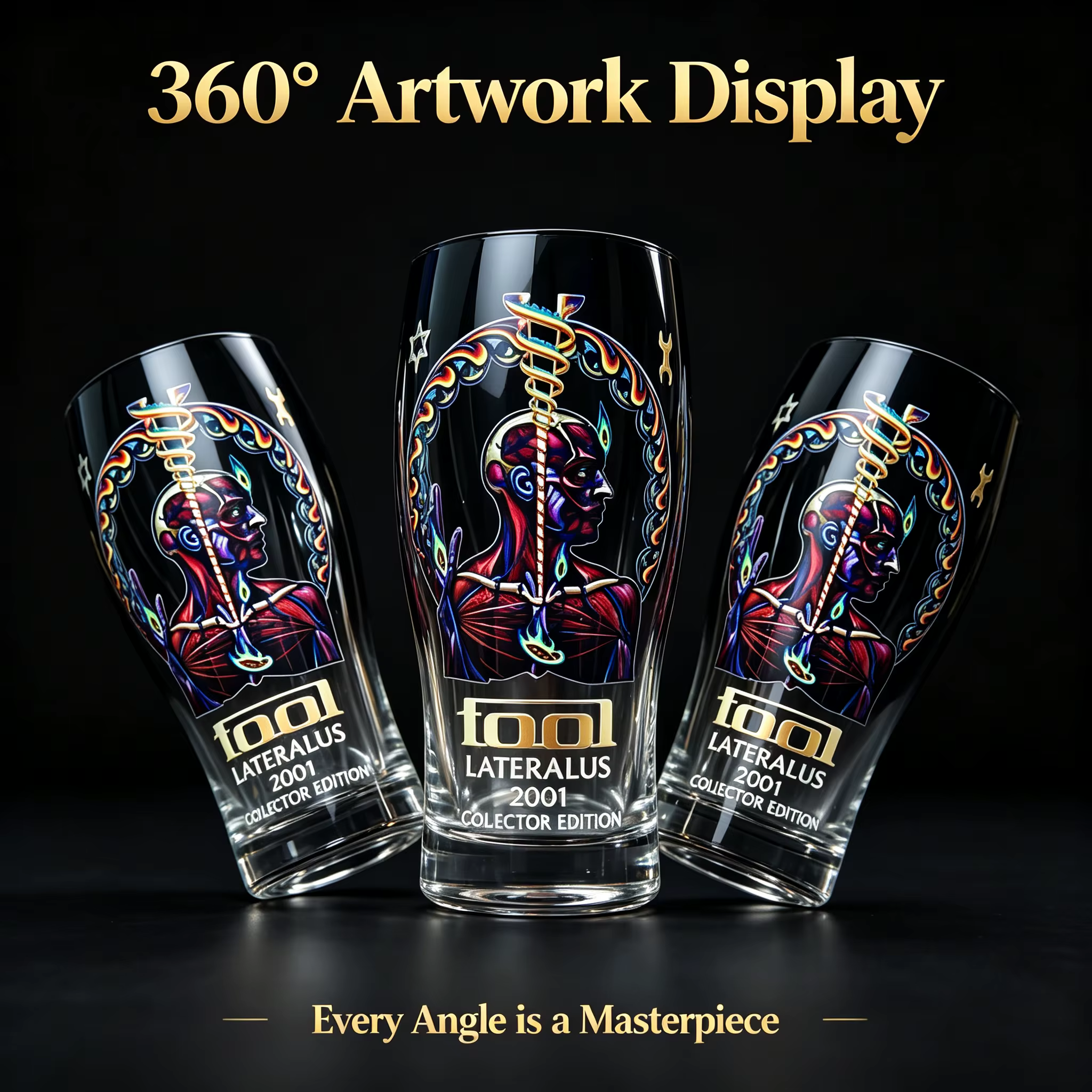 Verre à bière premium Tool Lateralus 2001 Collector's Edition - Cadeau unique pour les fans de rock
