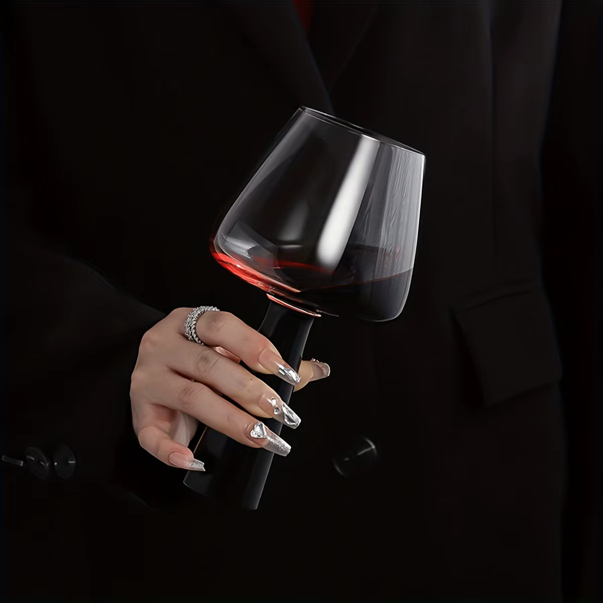 Verre à pilier noir rétro