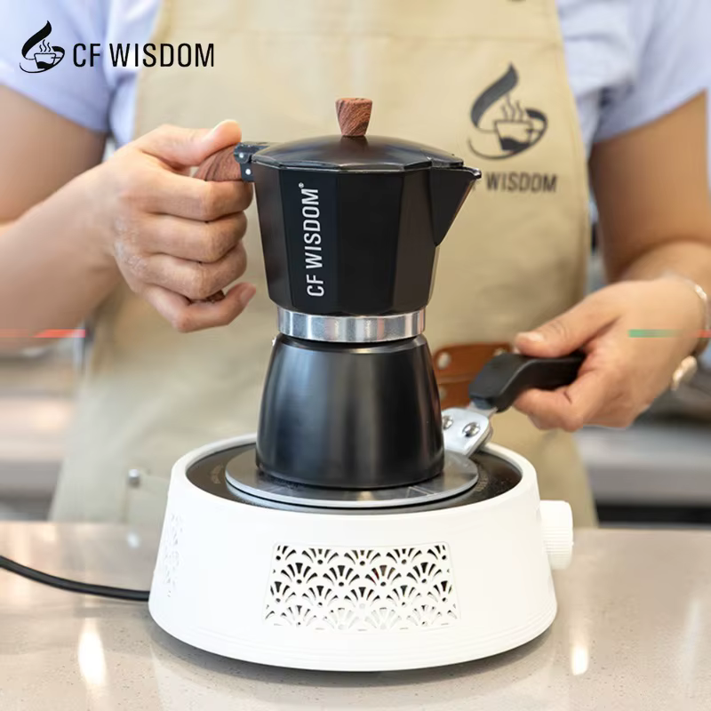 CF WISDOM Cafetière moka à valve unique 300ML