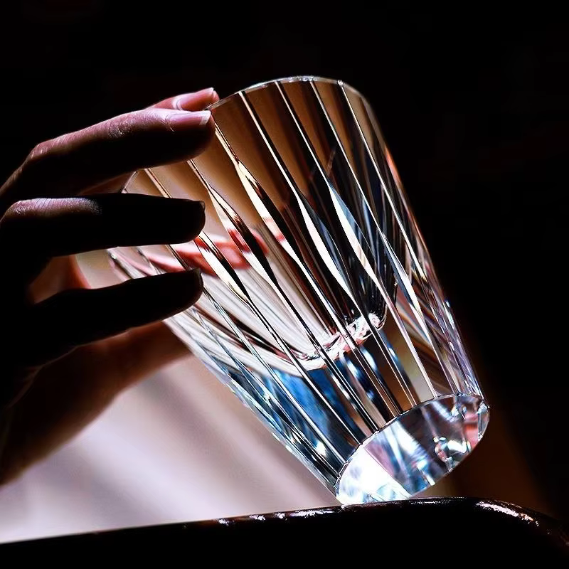 Fil de musique verres en cristal tasse à whisky verre à vin Unique cadeau pour ami chaîne géométrique Cognac renifleur