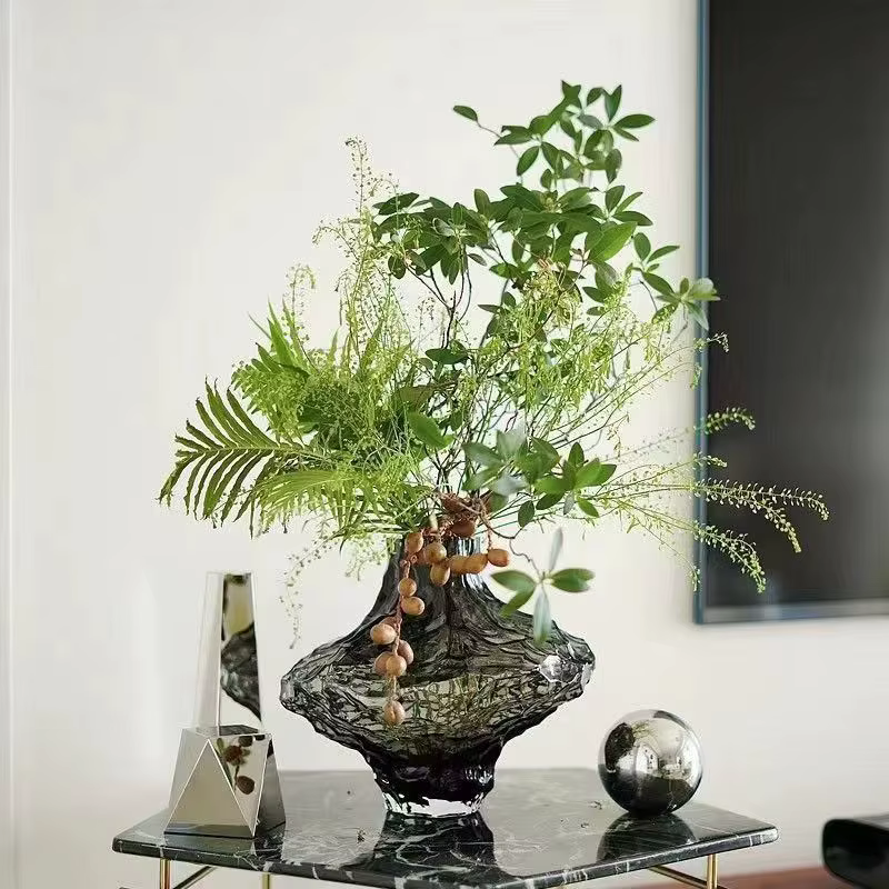 Vase en verre nordique Transparent